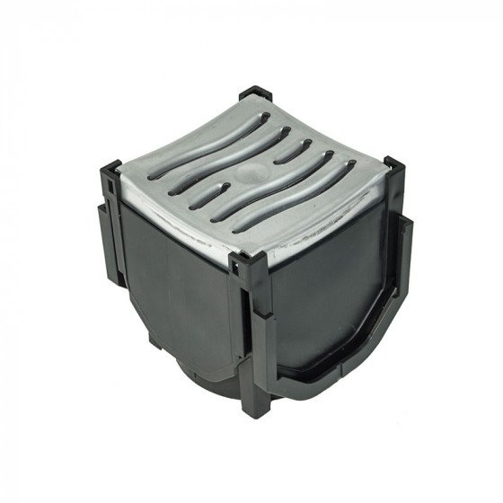 FloPlast Channel Drain Corner with Galvanised Grate (D720)