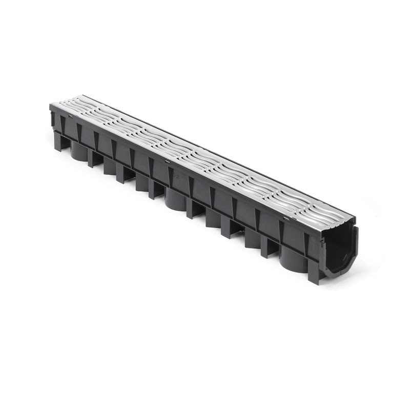 FloPlast Channel Drain with Galvanised Grate - 1 Metre (D701)