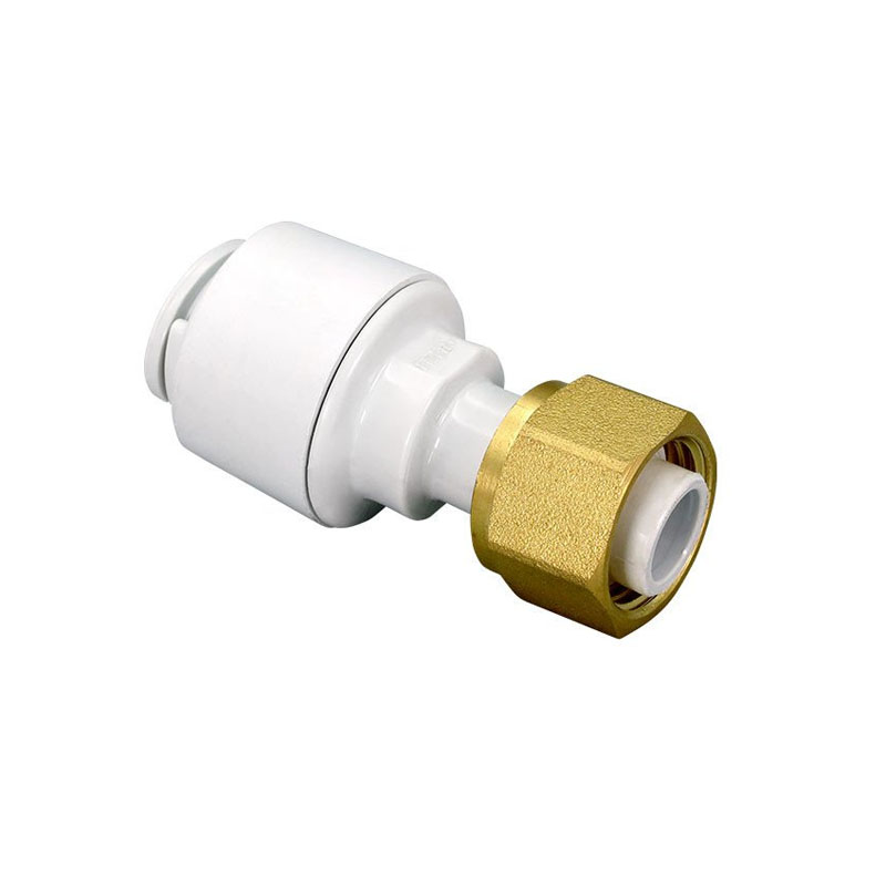 FloPlast FloFit+ Plastic Push Fit Tap Connector - 15mm x 1/2" (FTC1512)