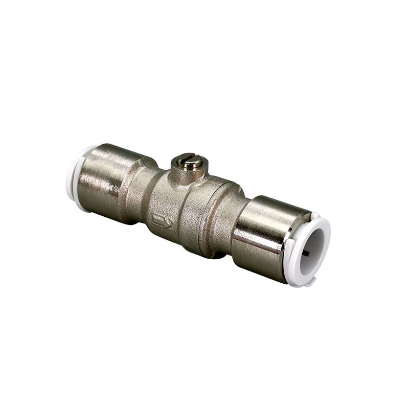FloPlast FloFit+ Push Fit Chrome Isolation Valve - 15mm x 15mm (FV15)