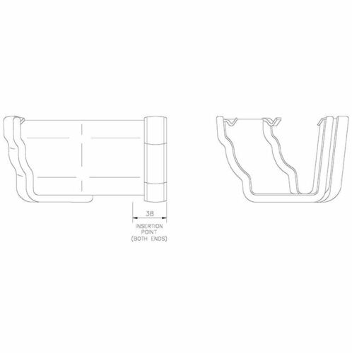 FloPlast Niagara 110mm Ogee Gutter 135° External Corner(RAN4) image 5