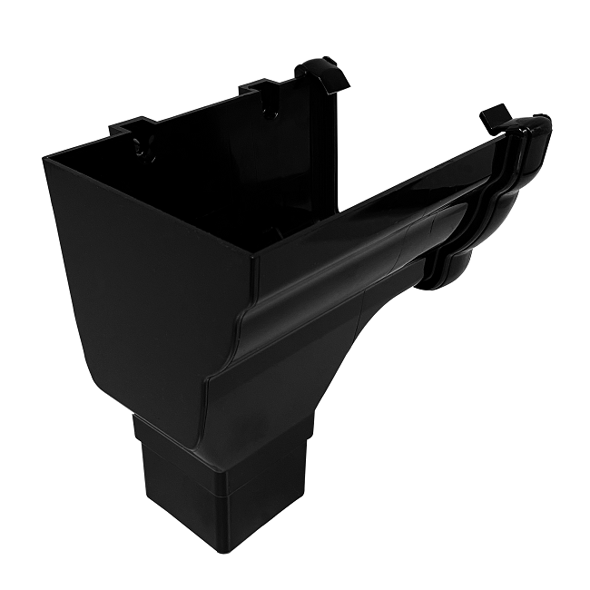 FloPlast Niagara 110mm Ogee Stop End Outlet for 65mm Square Downpipe - Left Hand(RON2) image 2