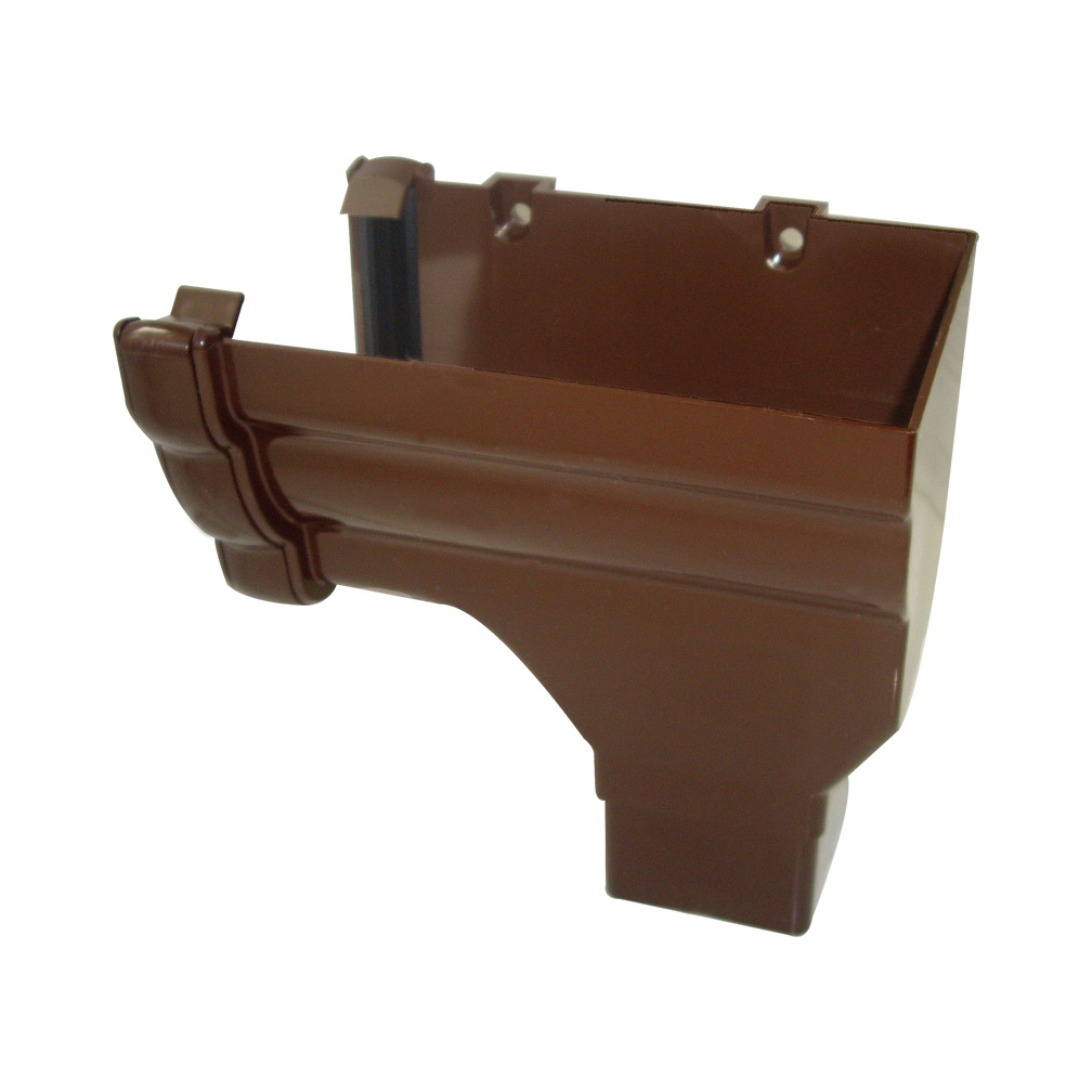 FloPlast Niagara 110mm Ogee Stop End Outlet for 65mm Square Downpipe - Right Hand(RON3) image 3