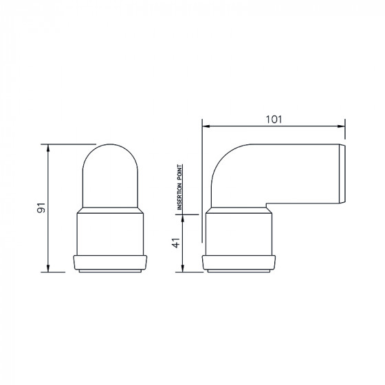 Floplast Push Fit Swivel Bend 90° Degree 40mm (WP27) image 4