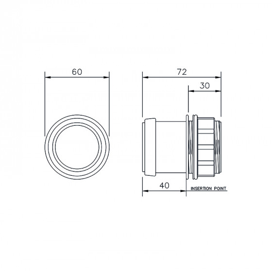 Floplast Push Fit Tank Connector 40mm (WP61) image 4