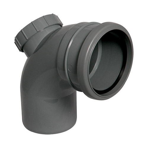 Floplast Ring Seal Access Bend 92.5° (87.5°) Degree 4"/110mm Anthracite (SP169)