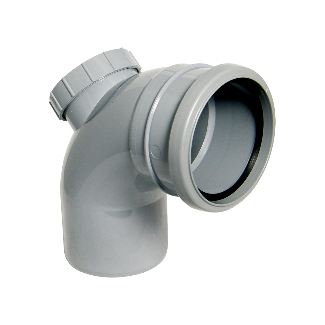 Floplast Ring Seal Access Bend 92.5° (87.5°) Degree 4"/110mm (SP169) image 2