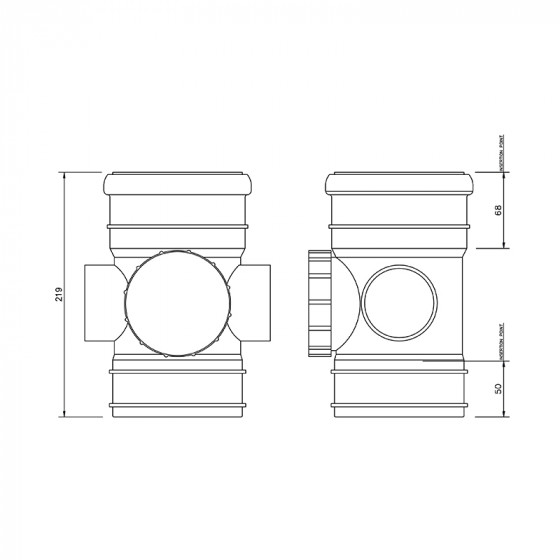 Floplast Ring Seal Access Pipe (Socket/Svnt) 4"/110mm (SP275) image 3