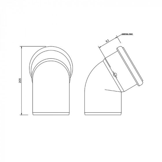 Floplast Ring Seal Bend 112.5° Degree(Socket/Spigot) 4"/110mm (SP162) image 5