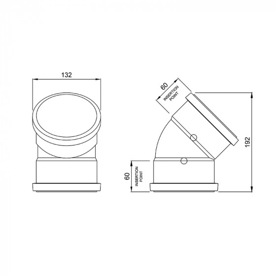Floplast Ring Seal Bend 135° Degree (2X Socket) 4"/110mm (SP563) image 4