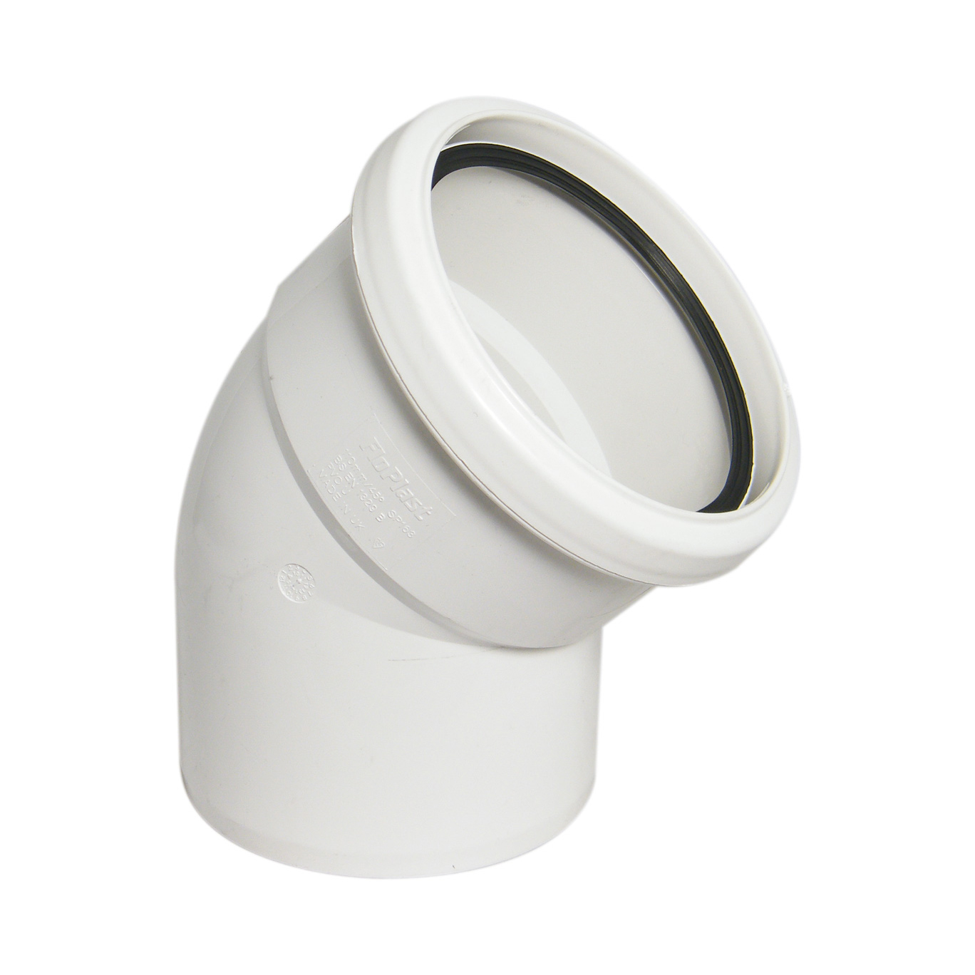 Floplast Ring Seal Bend 135° Degree(Socket/Spigot) 4"/110mm (SP163) image 3