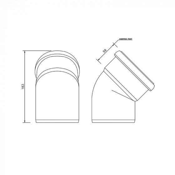 Floplast Ring Seal Bend 135° Degree(Socket/Spigot) 4"/110mm (SP163) image 4
