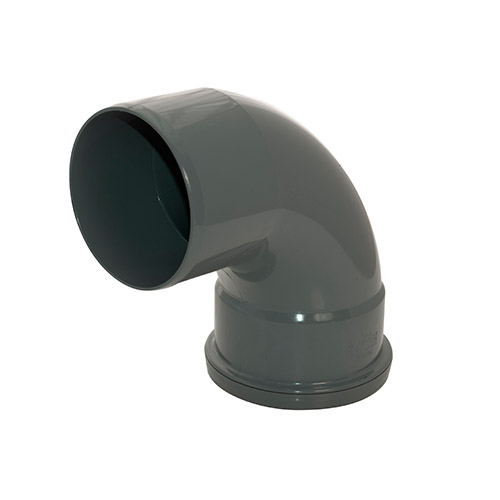 Floplast Ring Seal Bend 92.5° (87.5°) (Socket/Spigot) 4"/110mm Anthracite (SP161)