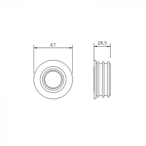 Floplast Ring Seal Boss Adapter (Rubber Push Fit) 50MM (SP12) image 2