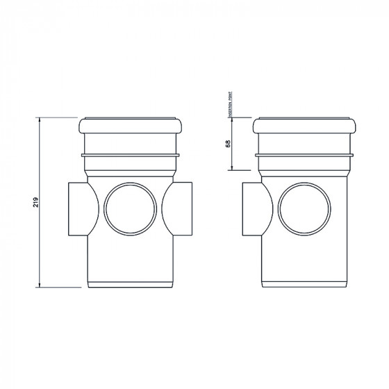 Floplast Ring Seal Boss Pipe (Socket/Spigot) 4"/110mm (SP581) image 4