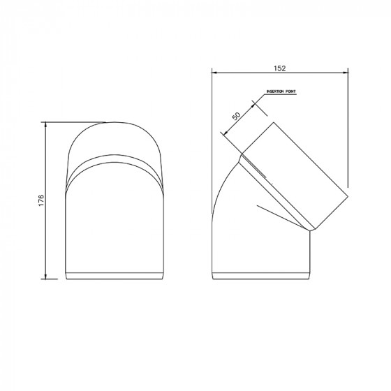 Floplast Ring Seal Offset Bottom 135° Degree 4"/110mm (SP435) image 3