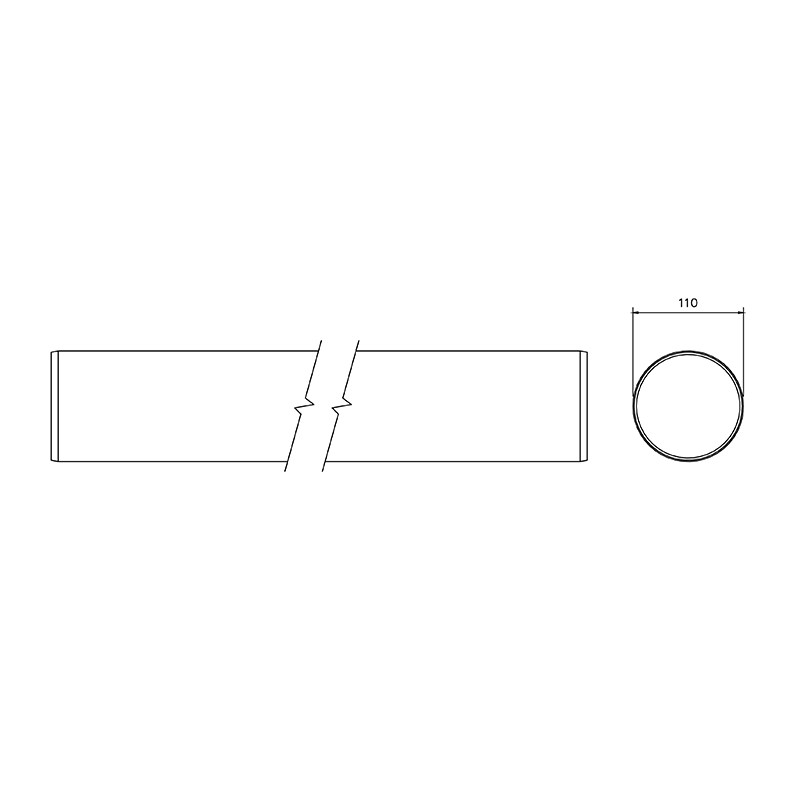 Floplast Ring Seal Plain End Pipe 4"/110mm 3M Grey (SP1) image 3