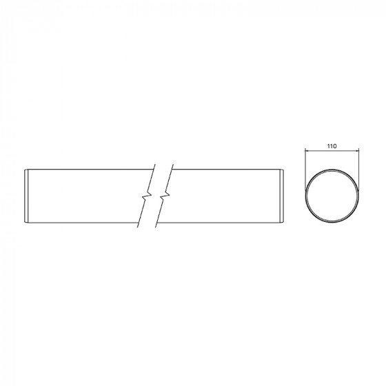 Floplast Ring Seal Plain End Pipe 4"/110mm 4M (SP2) image 2