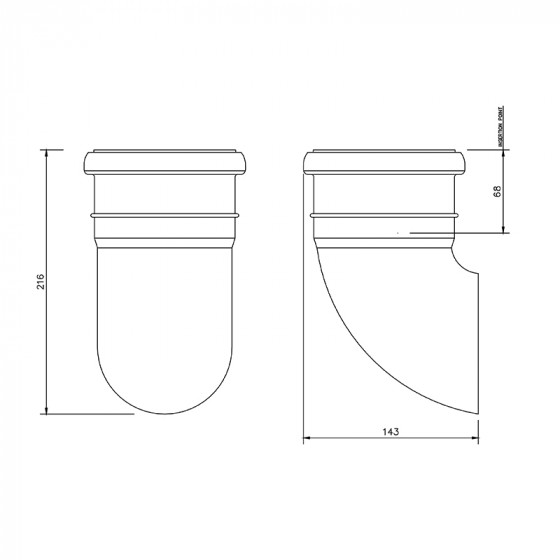Floplast Ring Seal Shoe 4"/110mm (SP171) image 2