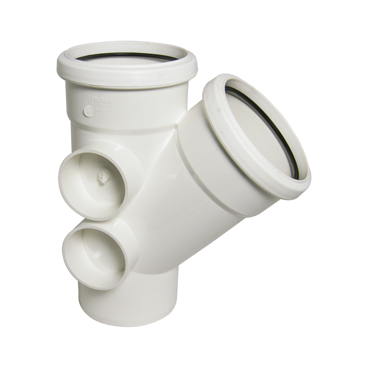 Floplast Ring Seal Single Branch 135° Degree 4"/110mm (SP210) image 3