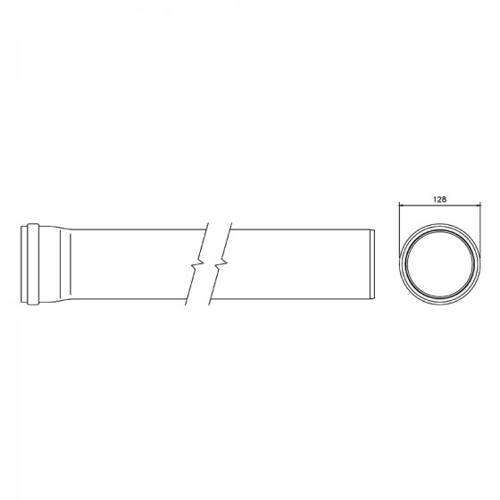 Floplast Ring Seal Single Socket Pipe 4"/110mm 3M (SP3) image 4