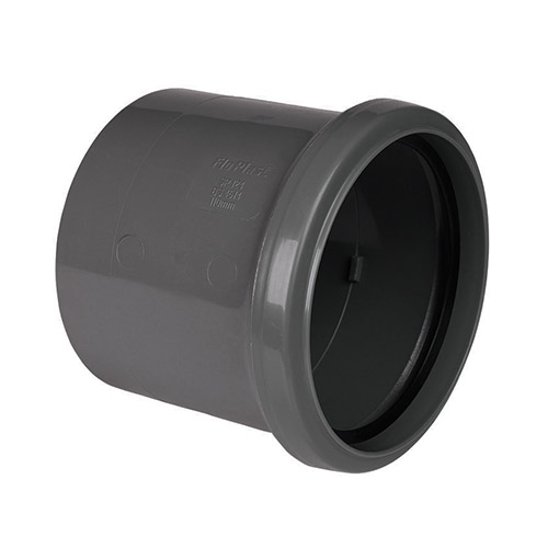 Floplast Ring Seal Single Socket Pipe Coupling 4"/110mm Anthracite (SP124)