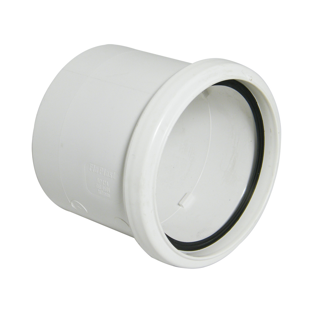 Floplast Ring Seal Single Socket Pipe Coupling 4"/110mm (SP124) image 3