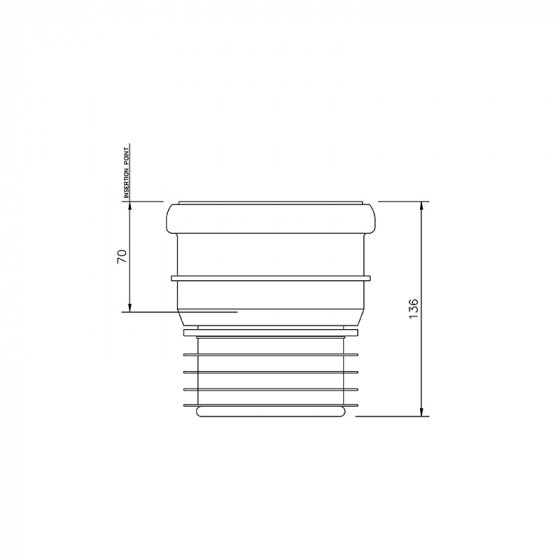Floplast Ring Seal Unipipe Connector 4"/110mm (SP140) image 3