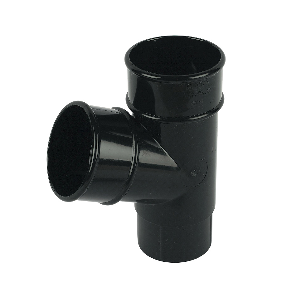 Floplast Round Downpipe 68mm 67.5° (112.5°) Degree Branch (RY1) image 1