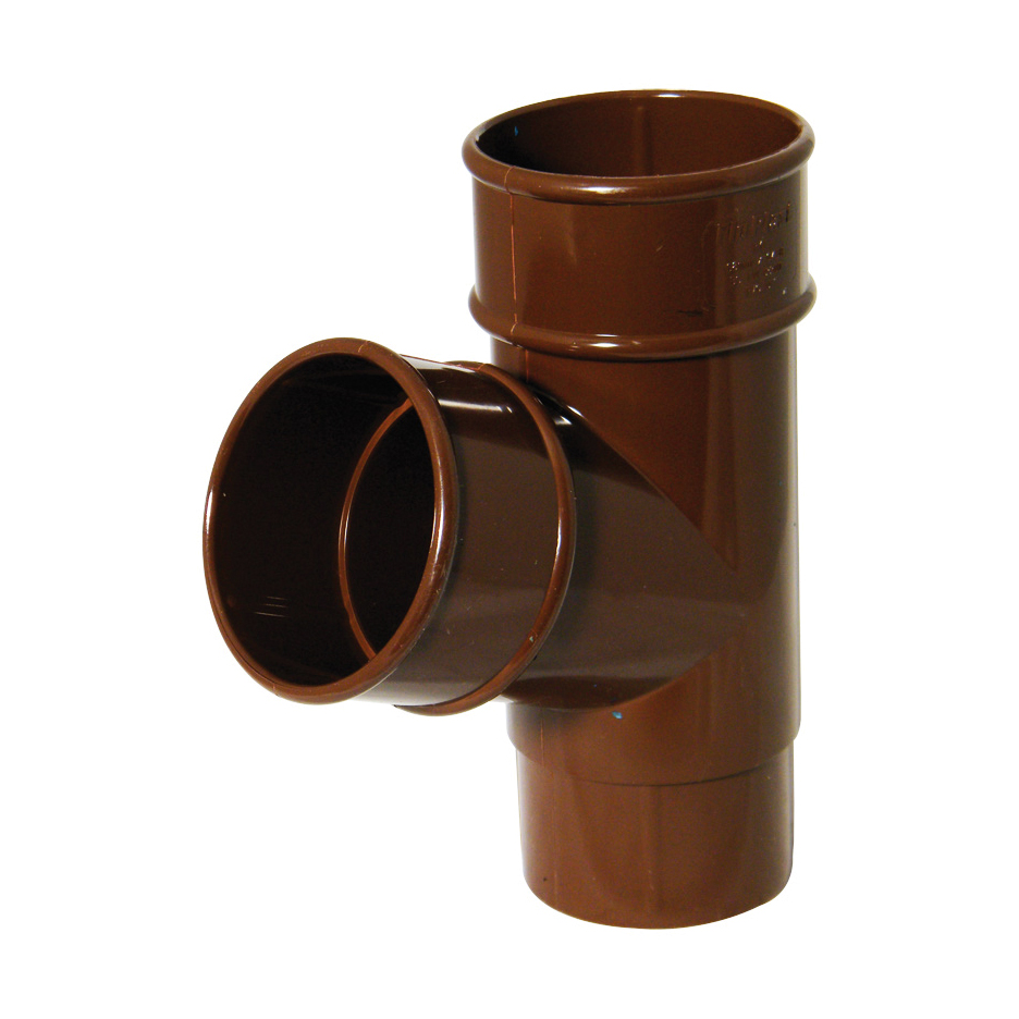 Floplast Round Downpipe 68mm 67.5° (112.5°) Degree Branch (RY1) image 2