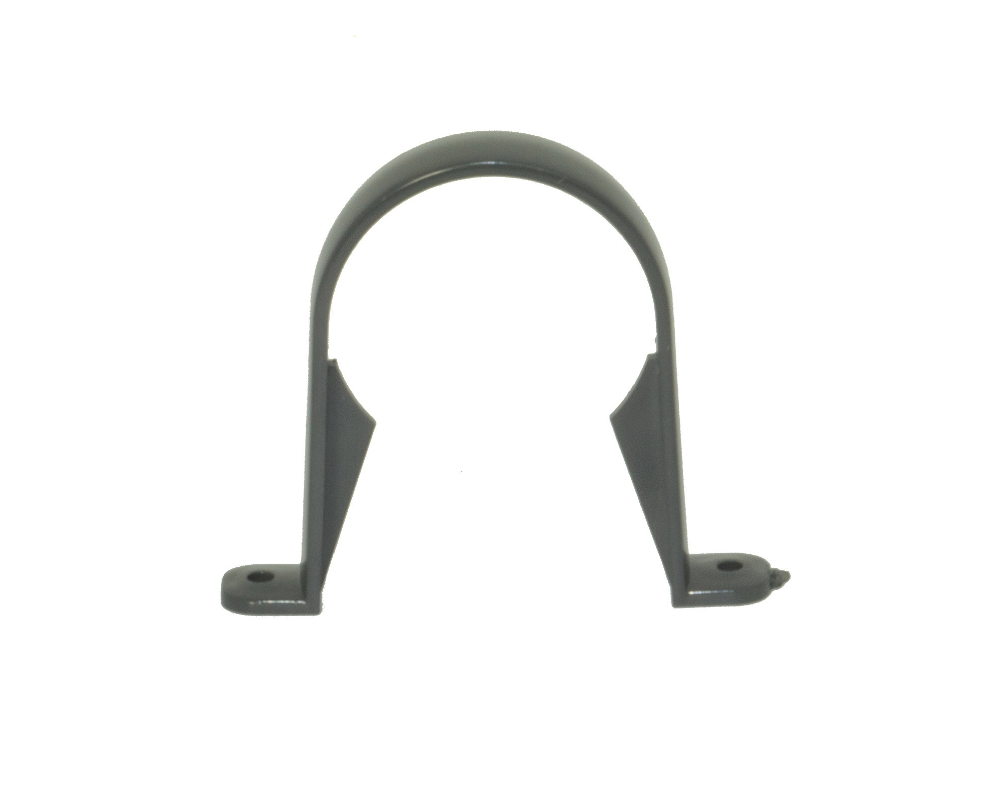 Floplast Round Downpipe 68mm Pipe Clip Anthracite (RC1) (Pack Of 10)