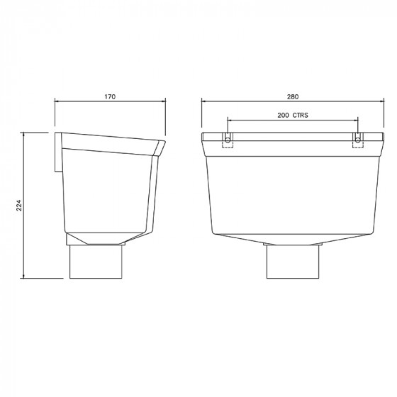 FloPlast Round Downpipe 80mm High Capacity Hopper (RHH1) image 2