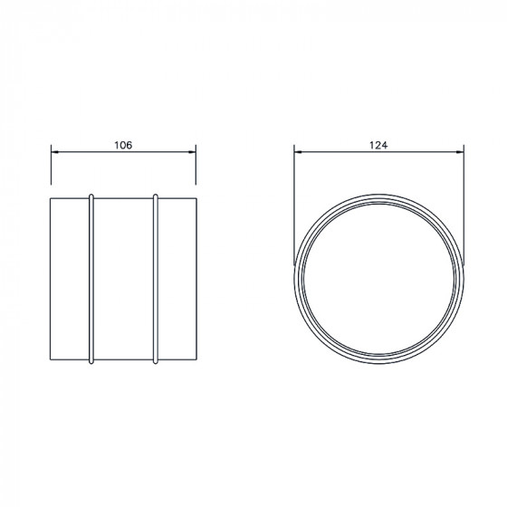 Floplast Solv Soil 110 Double Socket Pipe Coupling (SS106) image 2