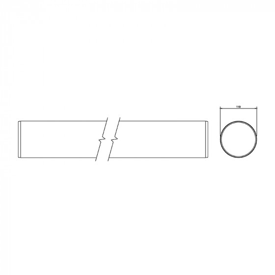 Floplast Solv Soil 110 Plain Ended Pipe 3M (SP1) image 2