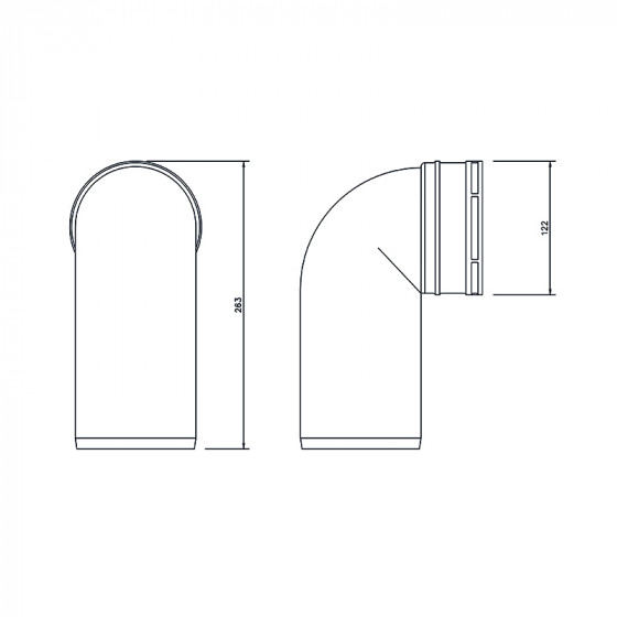 Floplast Solv Soil 110mm 90D Bend(Spigot/Socket) (SS168) image 2