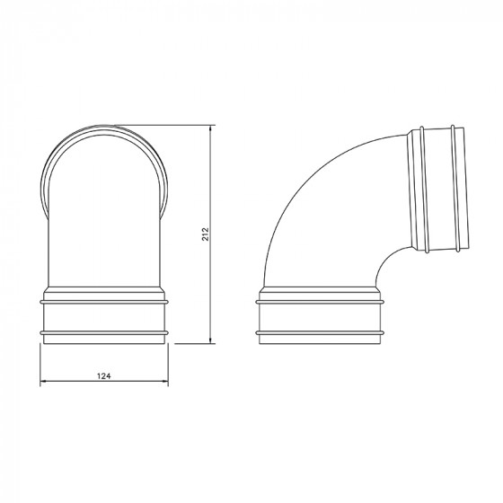 Floplast Solv Soil 110mm 92.5° Degree Bend(2Xsocket) (SS561) image 2