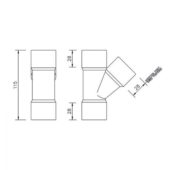 Floplast Solvent Weld Junctiontion 45° Degree 32mm (WS42) image 2