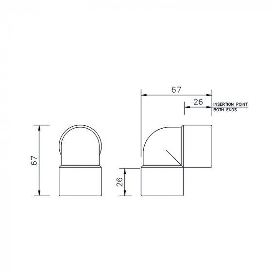 Floplast Solvent Weld Knuckle Bend 90° Degree 32mm (WS10) image 4