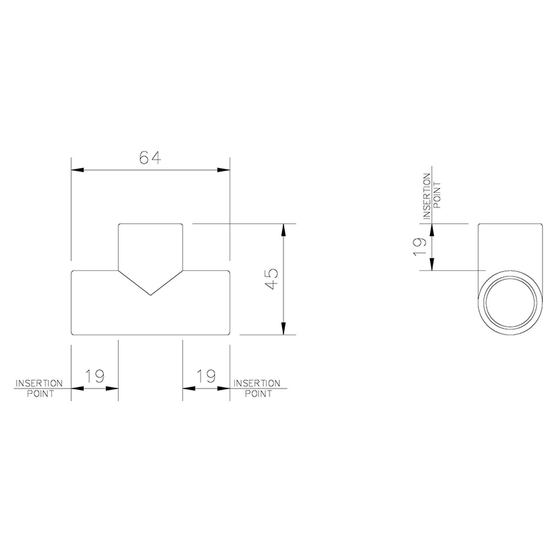 Floplast Solvent Weld Overflow Tee 21.5mm (OS13) image 3