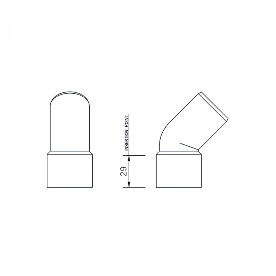 Floplast Solvent Weld Spigot Bend 45° Degree 32mm (WS76) image 3