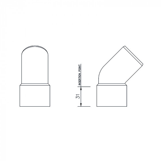 Floplast Solvent Weld Spigot Bend 45° Degree 40mm (WS77) image 3