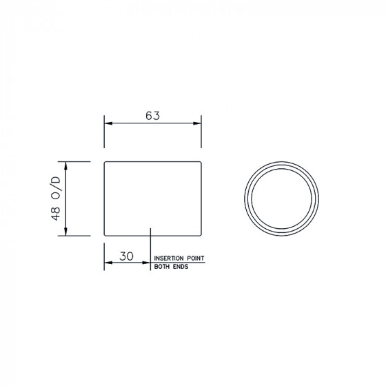 Floplast Solvent Weld Straight Coupling 40mm (WS08) image 3