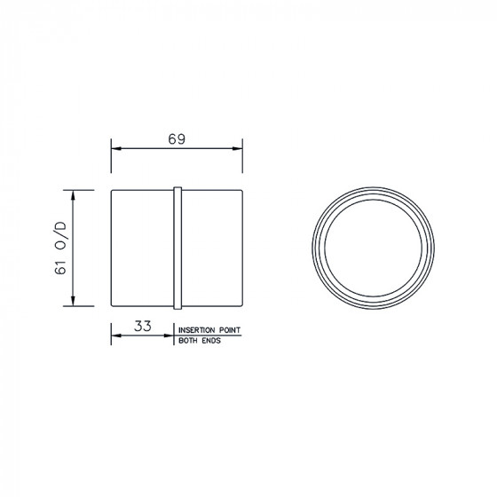 Floplast Solvent Weld Straight Coupling 50mm (WS09) image 4