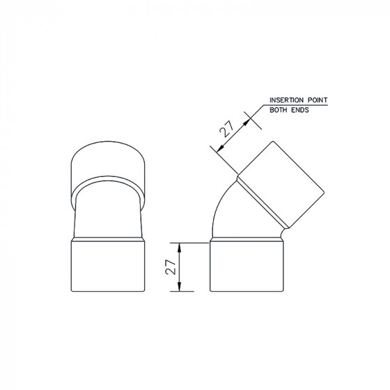 Floplast Solvent Weld Swept Bend 92.5° Degree 50mm (WS16) image 4