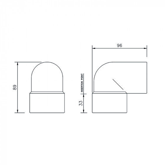 Floplast Solvent Weld Swivel Bend 90° Degree 50mm (WS28) image 2