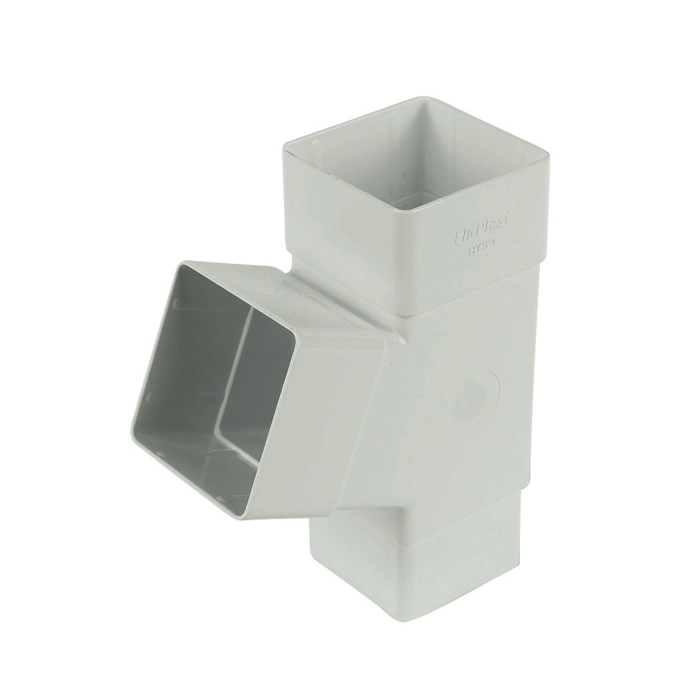 Floplast Square Downpipe 65mm 67.5° (112.5°) Degree Branch (RYS1) image 2