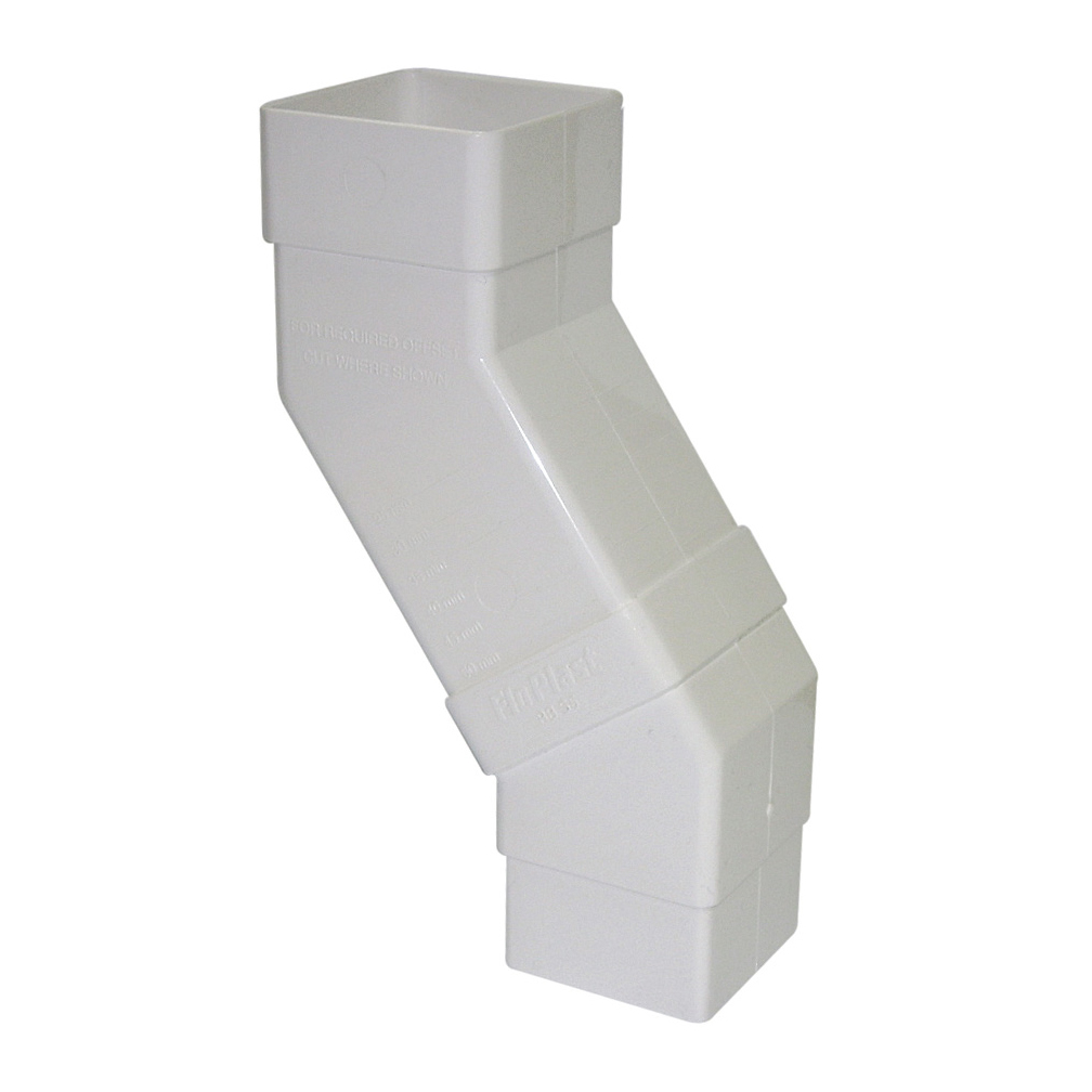 Floplast Square Downpipe 65mm Adjustable Offset Bend (RBS5)