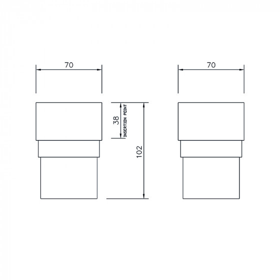 Floplast Square Downpipe 65mm Pipe Socket (RSS1) image 4