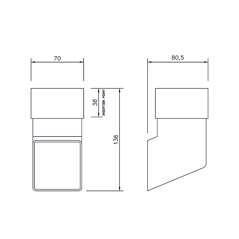 Floplast Square Downpipe 65mm Shoe (RBS3) image 4