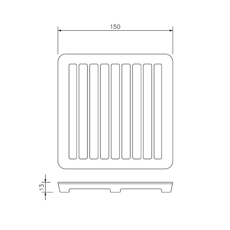 FloPlast Underground Drainage Square Blank Cover Grid - 150mm x 150mm (D508) image 2